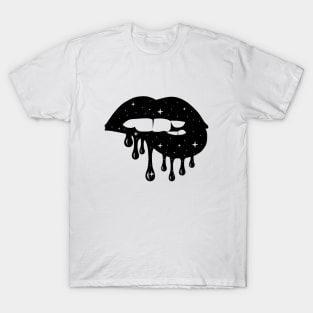 Retro Black Lip, Graphics Lips T-Shirt